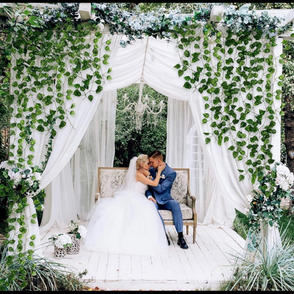 12 Pack | Artificial Ivy Leaves Garland Wedding Greenery Vines 78 Total Feet